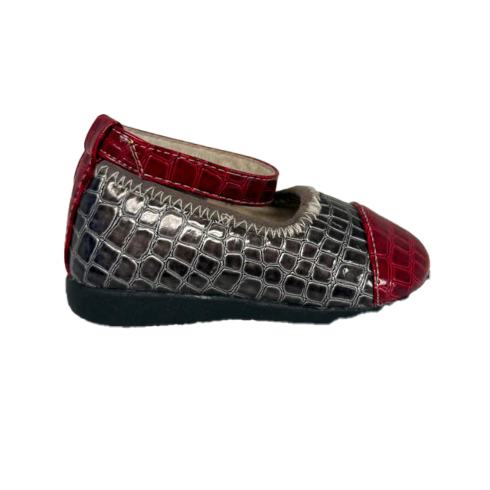Itzy Bitzy Girls Gray | Red Shoes size: 5 Toddler